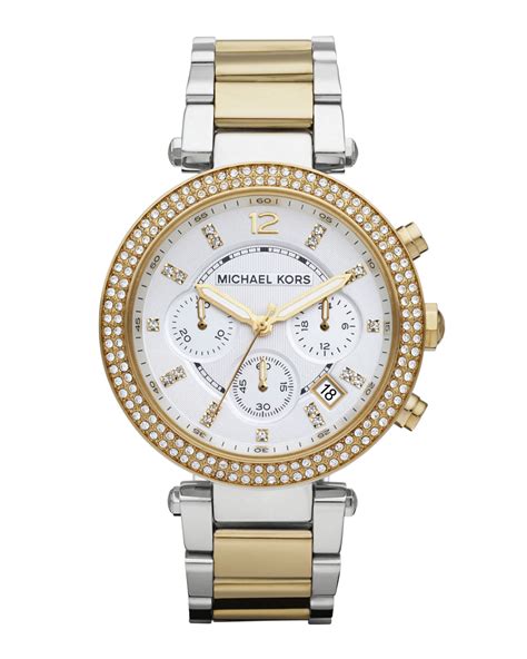 michael kors parker glitz watch two tone|Michael Kors parker.